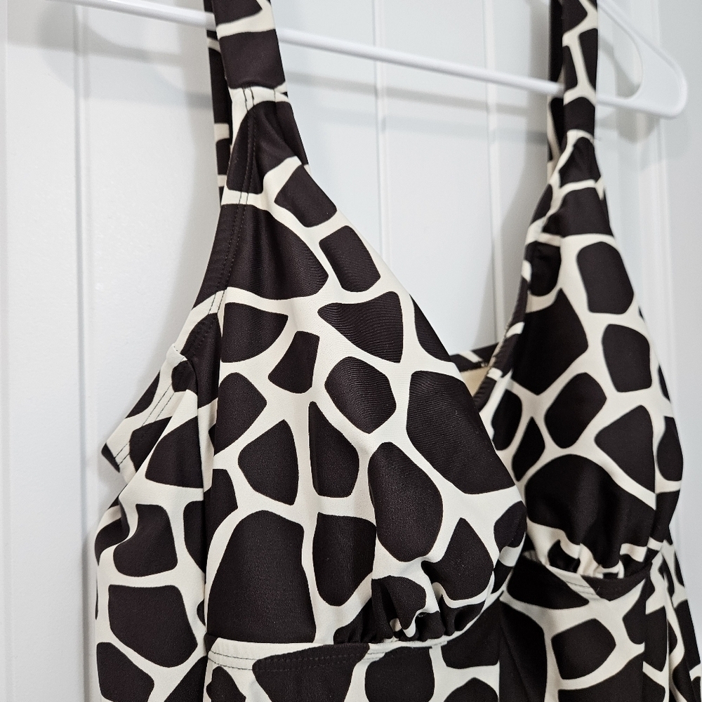 Merona Giraffe Print One Piece Swimsuit Plus Size 18 - Picture 4 of 7